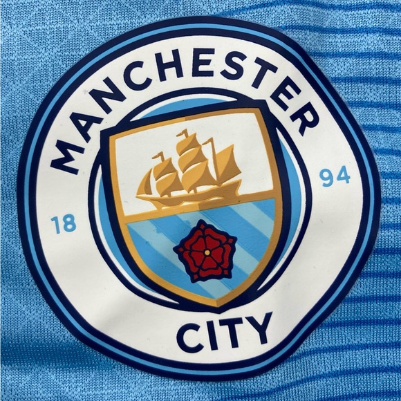 Erling Haaland Manchester City 2023/24 Home Jersey Men’s Medium Home Puma Blue - Picture 15 of 16